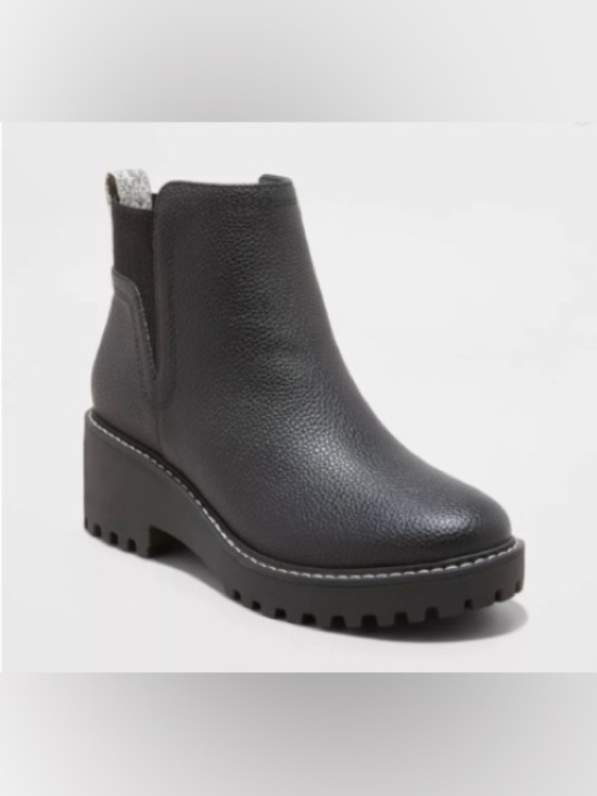 Universal Thread Shoes - Universal Thread Black Platform Chelsea Boots Lug Sole Chunky Ankle Boots Women